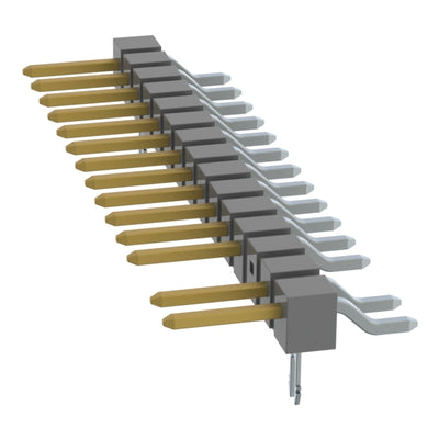TSM-115-01-L-SH-LC-003 by Samtec Inc. - CONNECTOR HEADER SMD R/A 15POS 2.54MM