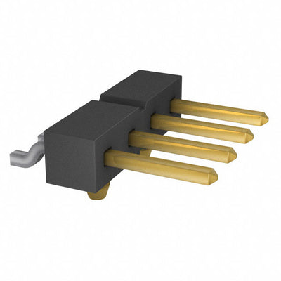 TSM-104-01-S-SH-A by Samtec Inc. - CONNECTOR HEADER SMD R/A 4POS 2.54MM