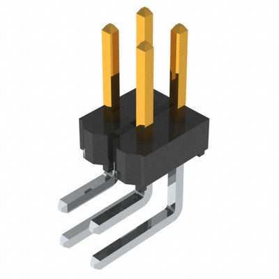 TSW-102-08-L-D-RA by Samtec Inc. - CONNECTOR HEADER R/A 4POS 2.54MM