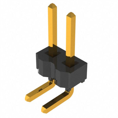 TSW-102-08-G-S-RA by Samtec Inc. - CONNECTOR HEADER R/A 2POS 2.54MM