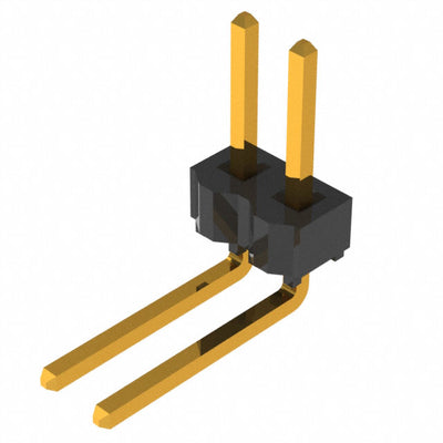 TSW-102-09-G-S-RA by Samtec Inc. - CONNECTOR HEADER R/A 2POS 2.54MM