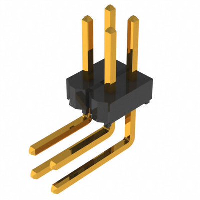 TSW-102-22-G-D-RA by Samtec Inc. - CONNECTOR HEADER R/A 4POS 2.54MM