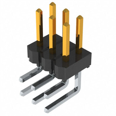 TSW-103-08-L-D-RA by Samtec Inc. - CONNECTOR HEADER R/A 6POS 2.54MM