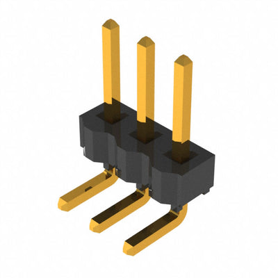 TSW-103-08-G-S-RA by Samtec Inc. - CONNECTOR HEADER R/A 3POS 2.54MM