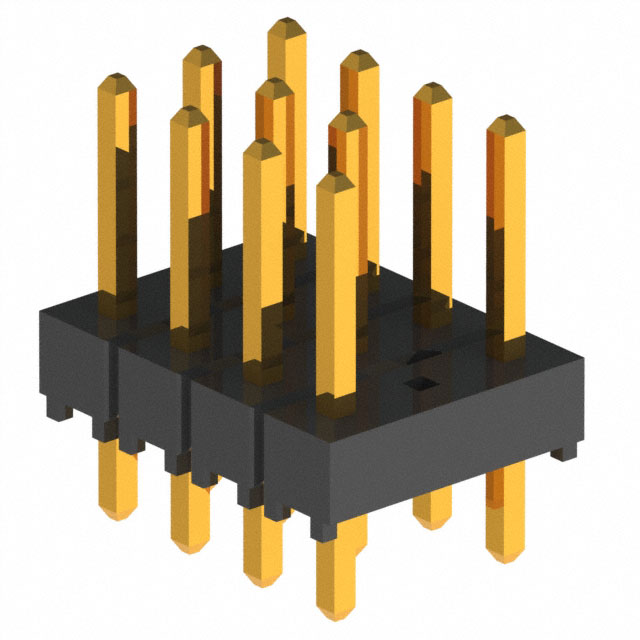 TSW-104-07-G-T-002 by Samtec Inc. - CONNECTOR HEADER VERT 12POS 2.54MM