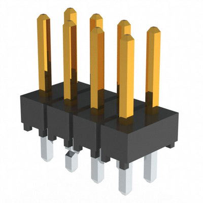 TSW-104-07-L-D-LL by Samtec Inc. - CONNECTOR HEADER VERT 8POS 2.54MM