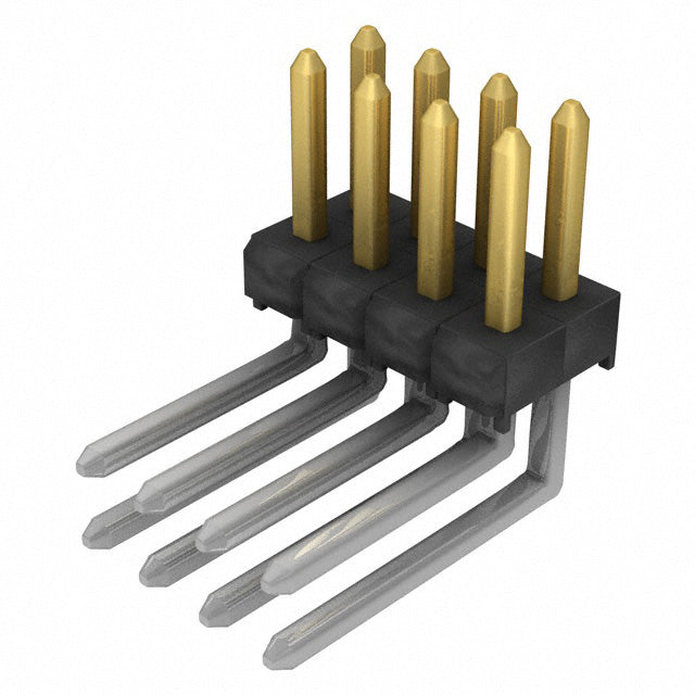 TSW-104-09-S-D-RA by Samtec Inc. - CONNECTOR HEADER R/A 8POS 2.54MM