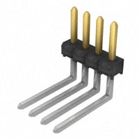 TSW-104-10-L-S-RE by Samtec Inc. - CONNECTOR HEADER R/A 4POS 2.54MM