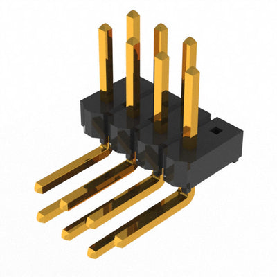 TSW-104-22-G-D-RA-008 by Samtec Inc. - CONNECTOR HEADER R/A 8POS 2.54MM