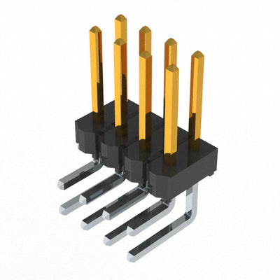 TSW-104-25-L-D-RA by Samtec Inc. - CONNECTOR HEADER R/A 8POS 2.54MM