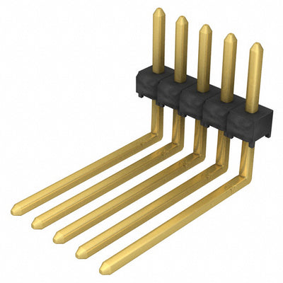 TSW-105-12-G-S-RE by Samtec Inc. - CONNECTOR HEADER R/A 5POS 2.54MM