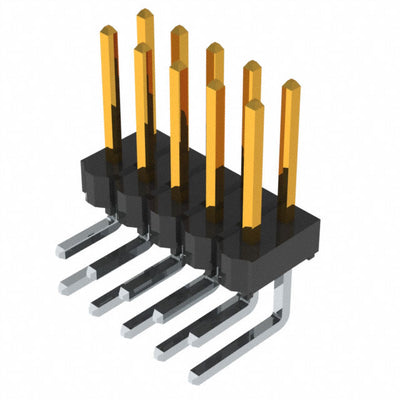 TSW-105-25-L-D-RA by Samtec Inc. - CONNECTOR HEADER R/A 10POS 2.54MM