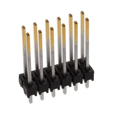 TSW-106-15-L-D by Samtec Inc. - CONNECTOR HEADER 12POS .100"" T/H GLD