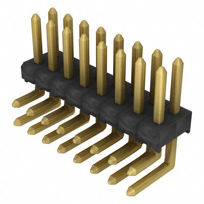 TSW-108-08-G-D-RA by Samtec Inc. - CONNECTOR HEADER R/A 16POS 2.54MM