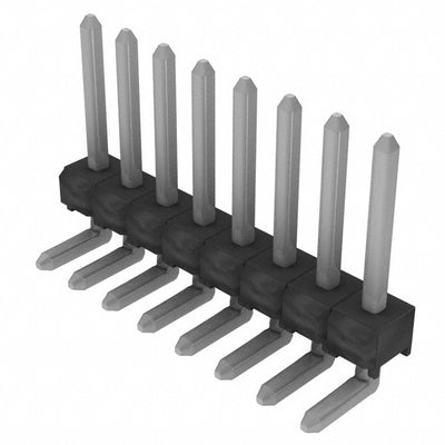 TSW-108-25-T-S-RA by Samtec Inc. - CONNECTOR HEADER R/A 8POS 2.54MM