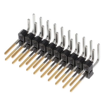 TSW-110-25-L-D-RA by Samtec Inc. - CONNECTOR HEADER R/A 20POS 2.54MM