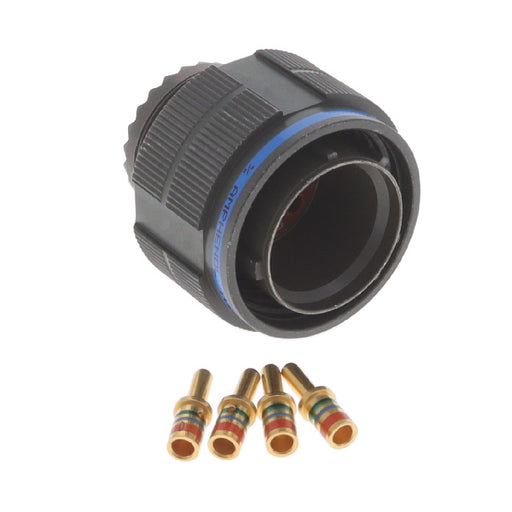 TV06RW-15-4P by Amphenol Aerospace Operations - CONNECTOR PLUG MALE 4POS GOLD CRIMP