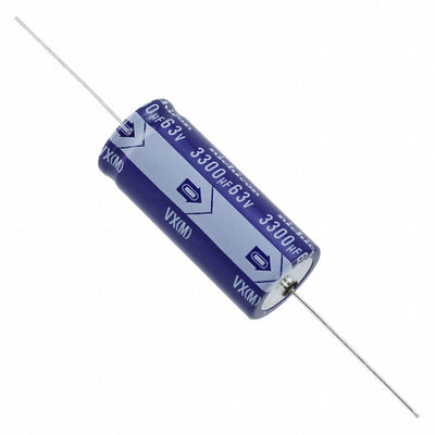 TVX1J332MDD by Nichicon - ALUMIN CAP 3300UF 20% 63V AXIAL