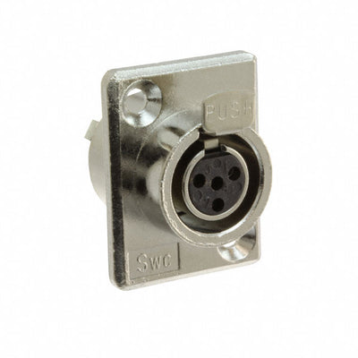 TY4F by Switchcraft Inc. - CONNECTOR PLUG FMALE MINI XLR 4P SLDR
