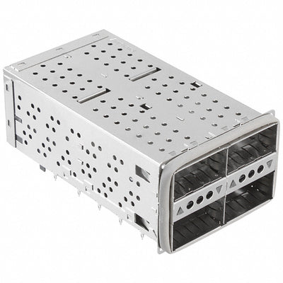 U90-B205-4081-100 by Amphenol ICC (Commercial Products) - CONNECTOR QSFP+ RCPT CAGE 2X2 152P RA