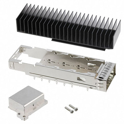 U98-C121-10C1 by Amphenol ICC (Commercial Products) - CONNECTOR CFP4 CAGE W/HSINK PRESS RA