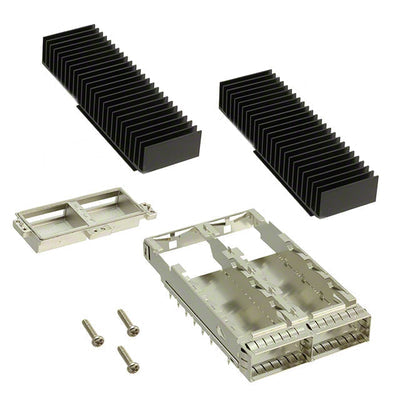 U98-C221-10C1 by Amphenol ICC (Commercial Products) - CONNECTOR CFP4 CAGE 1X2 W/HSINK R/A