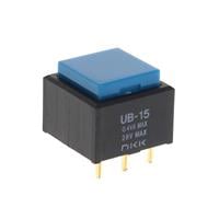 UB15SKG03N-G by NKK Switches - PUSH SWITCH SPDT 0.4VA 28V