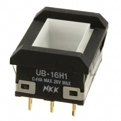 UB16NBKG015F by NKK Switches - PUSH SWITCH SPDT 0.4VA 28V