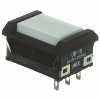 UB16NBKW01N-B by NKK Switches - PUSH SWITCH BUTTON SPDT 5A 125V