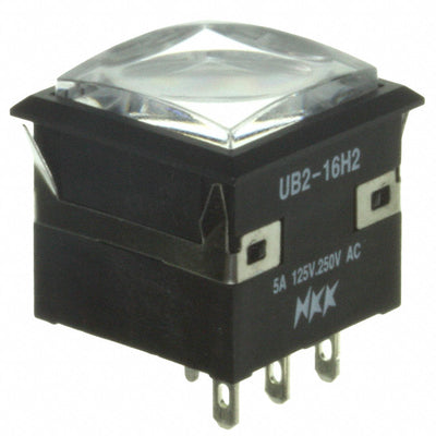 UB216KKW016G-1JB by NKK Switches - PUSH SWITCH BUTTON SPDT 5A 125V
