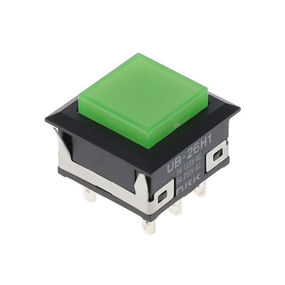 UB26KKW015F-FB by NKK Switches - PUSH SWITCH BUTTON DPDT 5A 125V