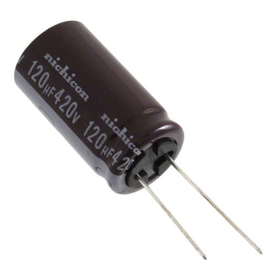 UCPW6121MHD6 by Nichicon - ALUMIN CAP 120UF 20% 420V RADIAL
