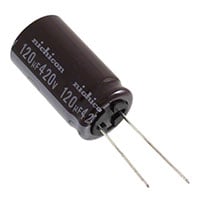 UCPW6121MHD6 by Nichicon - ALUMIN CAP 120UF 20% 420V RADIAL