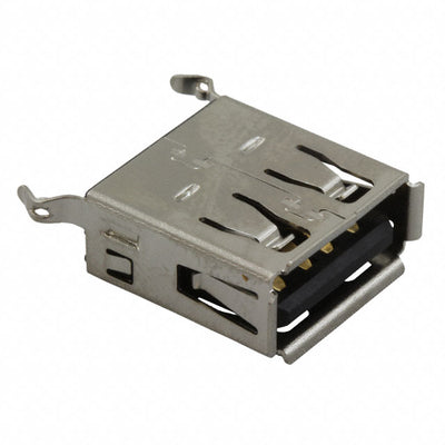 UE27AE54100 by Amphenol ICC (Commercial Products) - CONNECTOR RECPT USB2.0 TYPEA 4POS VERT