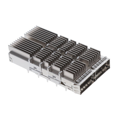 UE36-B26200-06A3A by Amphenol ICC (Commercial Products) - QSFP DD CAGE 1X2 W/ HS FIN PIN H
