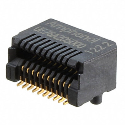 UE76-A20-3010T by Amphenol ICC (Commercial Products) - CONNECTOR SFP+ RCPT 20POS SLD R/A SMD