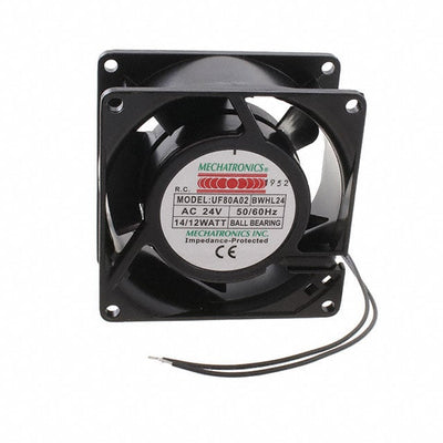 UF80A02-BWHR-L24 by Mechatronics Fan Group - FAN AXIAL 80X38MM BALL WIRE
