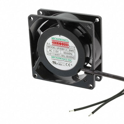 UF80B12-BWLR by Mechatronics Fan Group - FAN AXIAL 80X25MM 115VAC WIRE