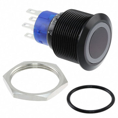 ULV7F2H11341 by E-Switch - PUSH SWITCH BUTTON DPDT 3A 250V