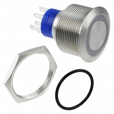 ULV8F2HSS341 by E-Switch - PUSH SWITCH BUTTON DPDT 3A 250V