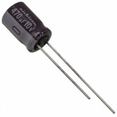UPB1A471MPD by Nichicon - ALUMIN CAP 470UF 20% 10V RADIAL