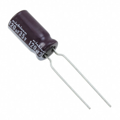 UPM1V121MPD1TA by Nichicon - ALUMIN CAP 120UF 20% 35V RADIAL