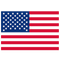 American flag with blue background and red and white stripes