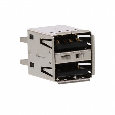 USB-A-D-VT by Adam Tech - USB TYPE A, DUAL STACKED, VERTIC