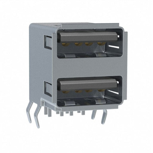 USB-A-D-F-B-TH by Samtec Inc. - CONNECTOR RECPT USB2.0 TYPEA STACK R/A
