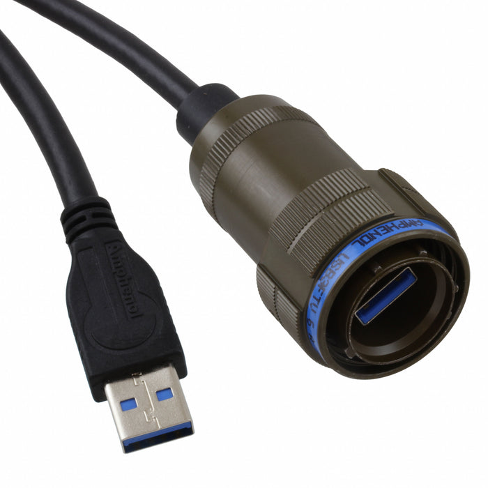 USB3FTV6A10GCROS by Amphenol Socapex - CABLE A PLUG-A PLUG W/COUPL 3.28