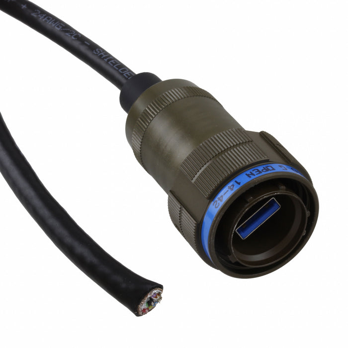 USB3FTV6A10GOPEN by Amphenol Socapex - CABLE A PLUG TO OPEN W/COUPL 3.28
