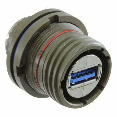 USB3FTV7AGF312 by Amphenol Socapex - CONNECTOR RCP USB3.0 TYPEA 9P PNL MNT