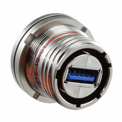 USB3FTV7ANF312 by Amphenol Socapex - CONNECTOR RCP USB3.0 TYPEA 9P PNL MNT