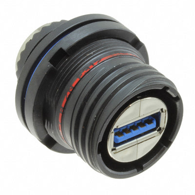 USB3FTV7AZNF312 by Amphenol Socapex - CONNECTOR RCP USB3.0 TYPEA 9P PNL MNT